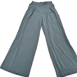 Breezeful High Waisted Side Pocket Wide Leg Stone blue Medium Reg pants